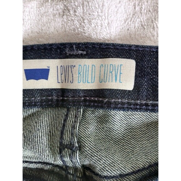Levi's Bold Curve Jeans Women's 11 S/C Low Rise Skinny Stretch Dark Wash Blue - Picture 11 of 12